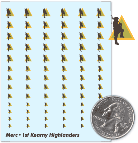 Battletech - Decals - Mercenary - 1st Kearny Highlanders – Stone Monkey