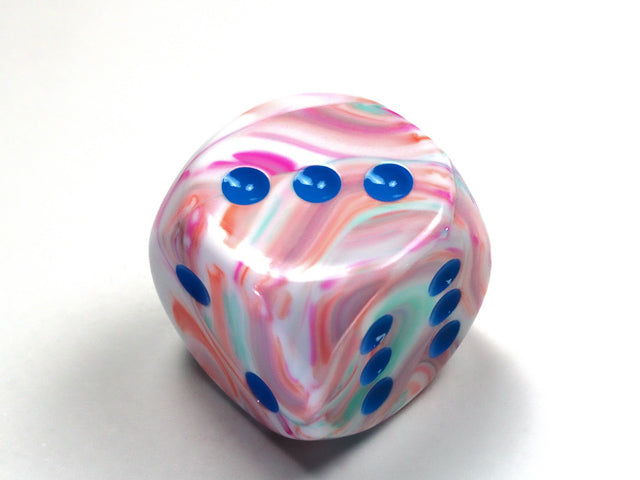 CHX DF3064 Festive Pop Art/blue 30mm d6 dice w/pips