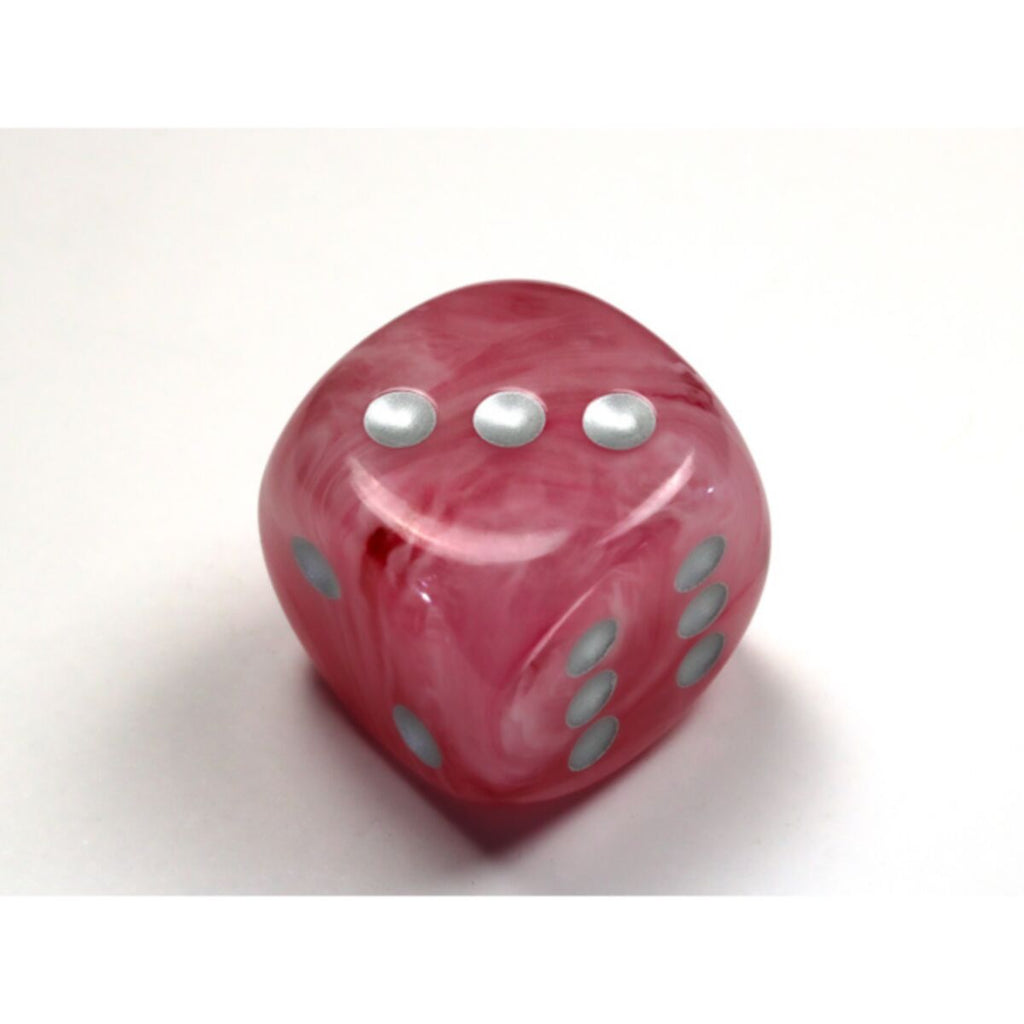 CHX DH3024 Ghostly Glow Pink/silver 30mm d6 dice w/pips