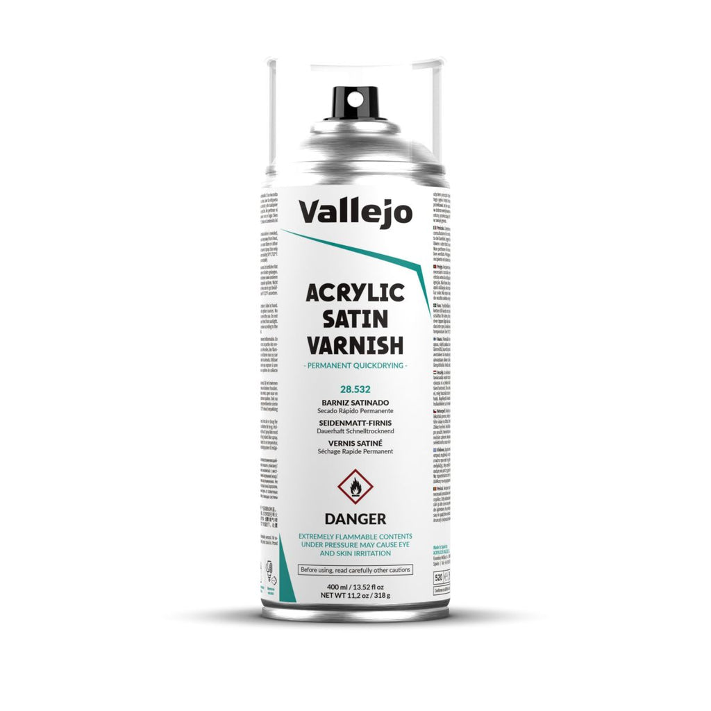 Vallejo - 28.532 - Aerosol Spray Primer - Satin Varnish 400ml