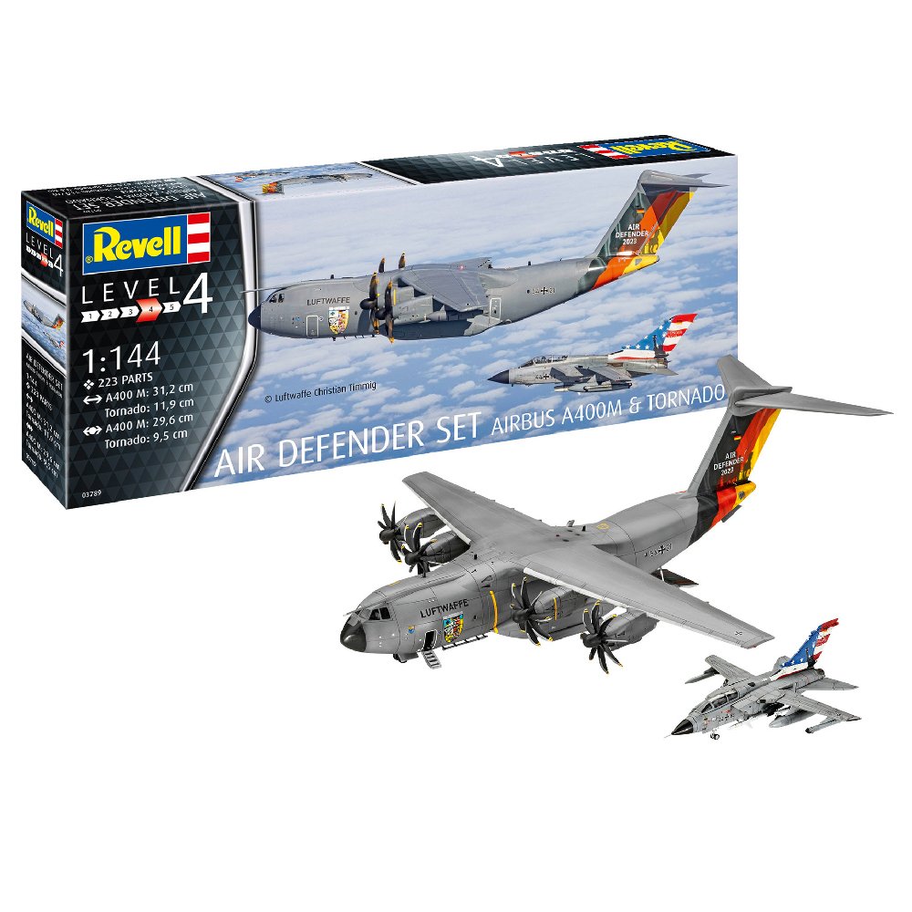 Revell - 03789 - 1/144 AIR DEFENDER SET AIRBUS A400M AND TORNADO