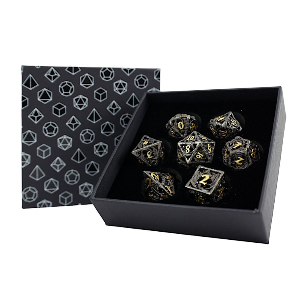 LPG - LPG ES4535 - Dice RPG Set Hollow Dragon - Black and Gold