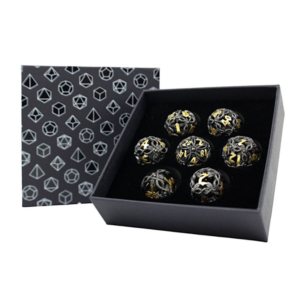 LPG - LPG ES4540 - Dice RPG Set Hollow Vines - Black and Gold