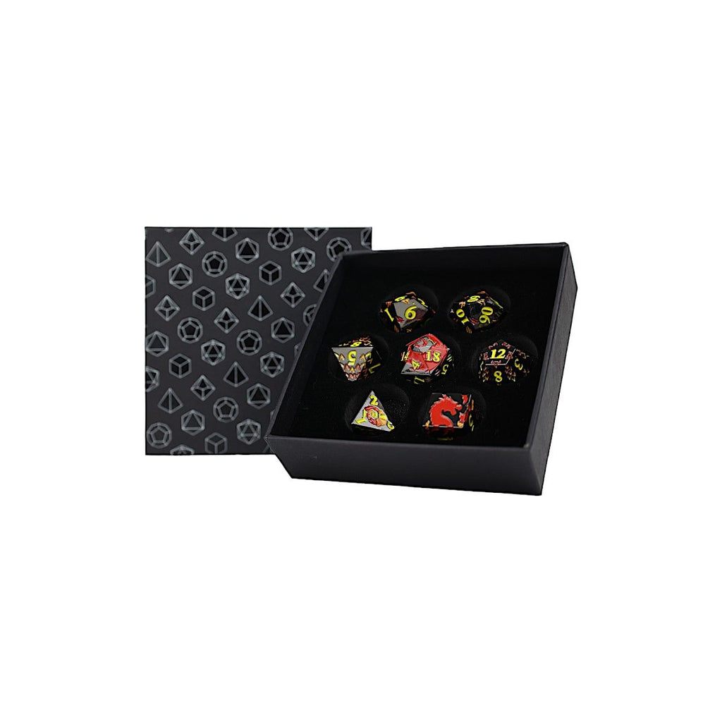 LPG - LPG ES243110 - Dice Set - Inscripted Dragon Red