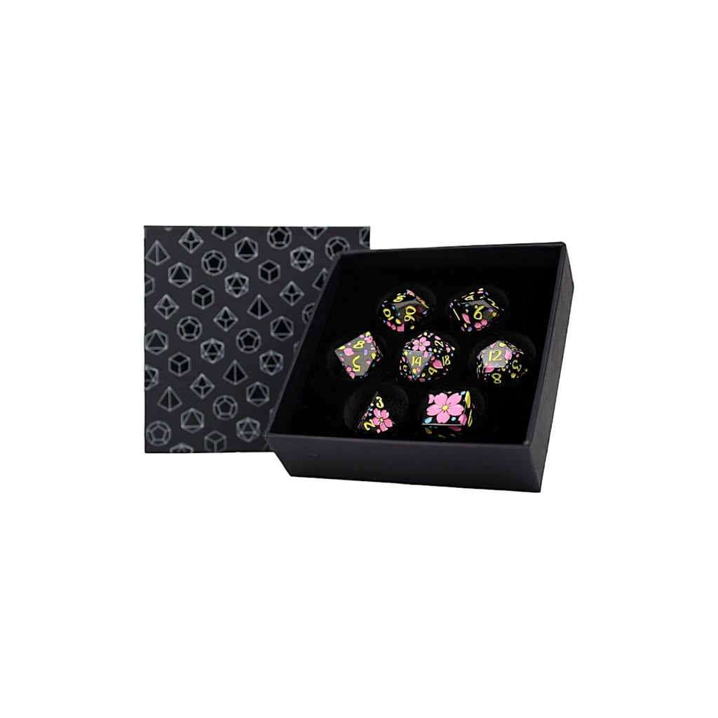 LPG - LPG ES243124 - Dice Set - Inscripted Sakura Pastel Black