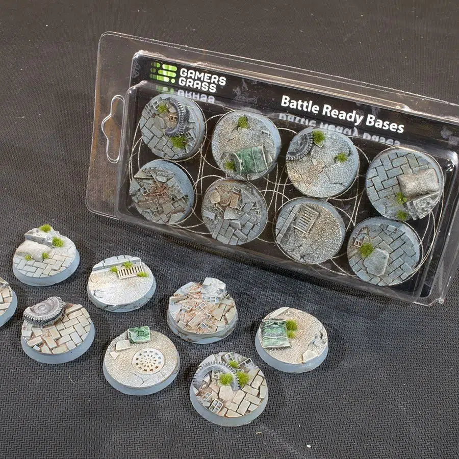 Gamers Grass - Bases - Urban Warfare Bases - Round 32mm (x8) - GGB-UWR32