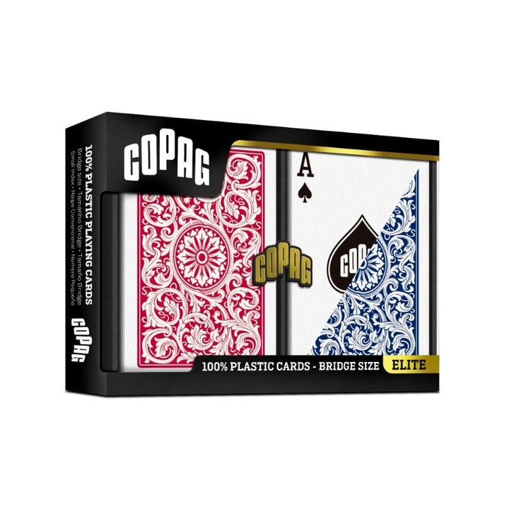 Copag Playing Cards - 1546 Bridge Size Regular Index Red/Blue Double Deck Set (Plastic)