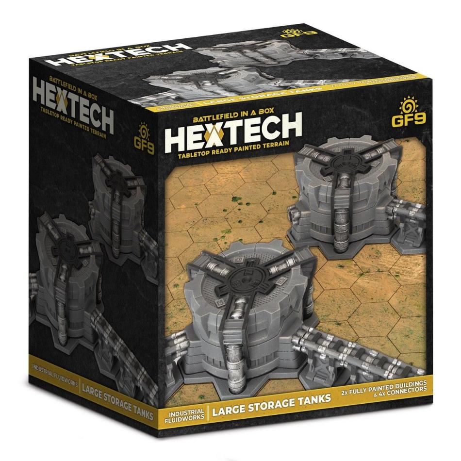 Battlefield in a Box - HEXT41 - Industrial Fluidworks: Large Storage Tanks (x2)