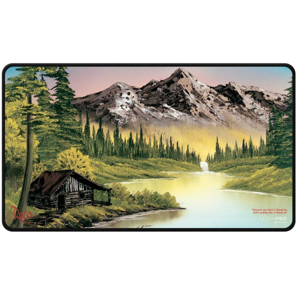 Ultra Pro - UP16510 Bob Ross Mountain Retreat Black Stitched Playmat