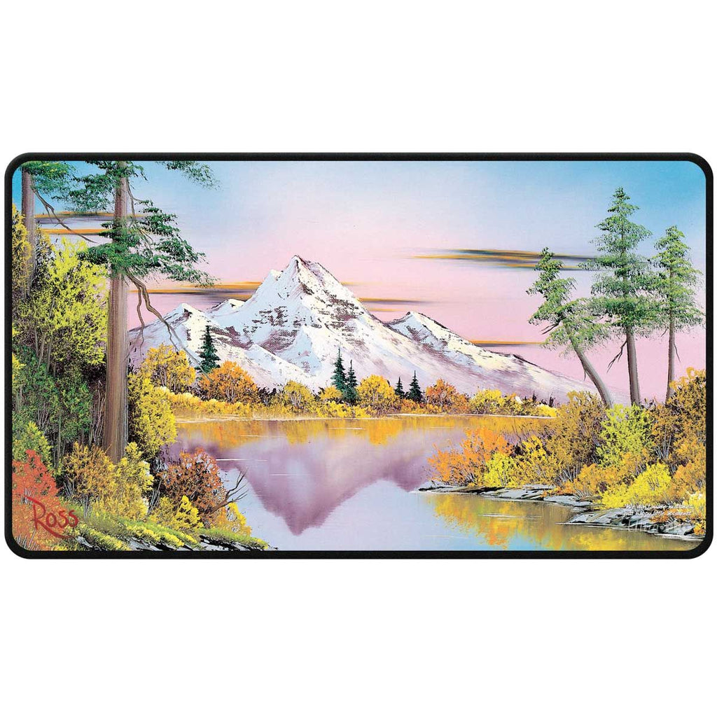 Ultra Pro - UP16531 - Bob Ross Mighty Mountain Lake Black Stitched Playmat