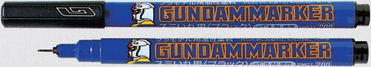 Mr Hobby - GM01 - Gundam Marker - Ultra Thin Pen Point for Panel Lining - Black