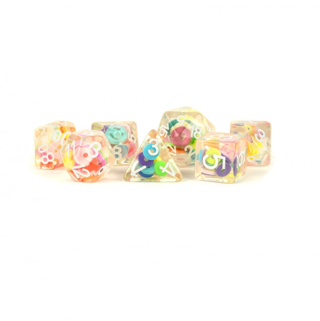 MDG 16mm Resin Polyhedral Dice Set: Infused Critical Loops Dice