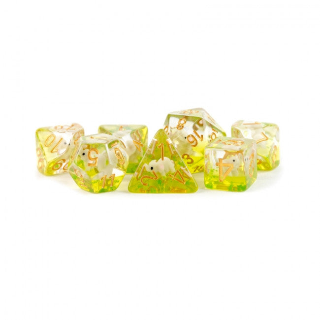 MDG 16mm Resin Polyhedral Dice Set: Infused Elephant Dice