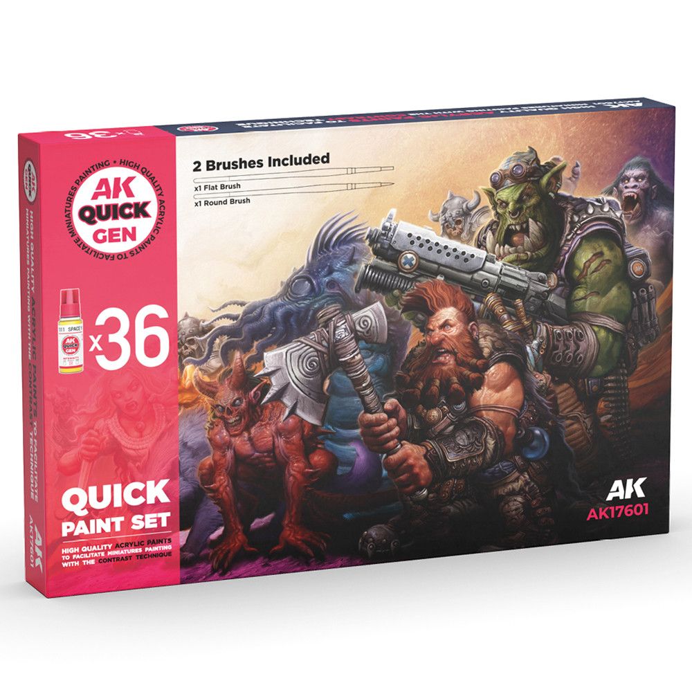 AK Interactive - AK17601 - Quick Gen - Quick Paint Set 36 Quick Gen Colors
