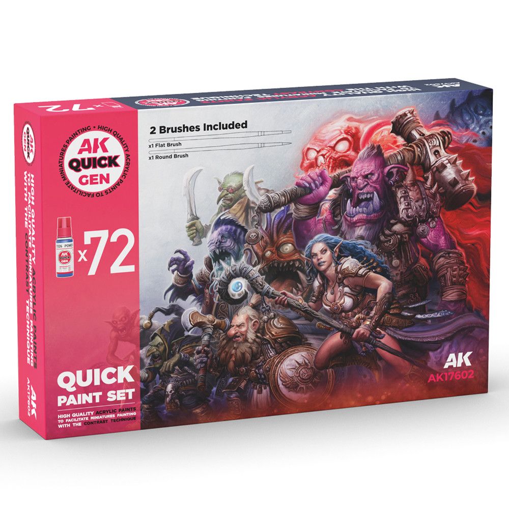 AK Interactive - AK17602 - Quick Gen - Quick Paint Set 72 Quick Gen Colors