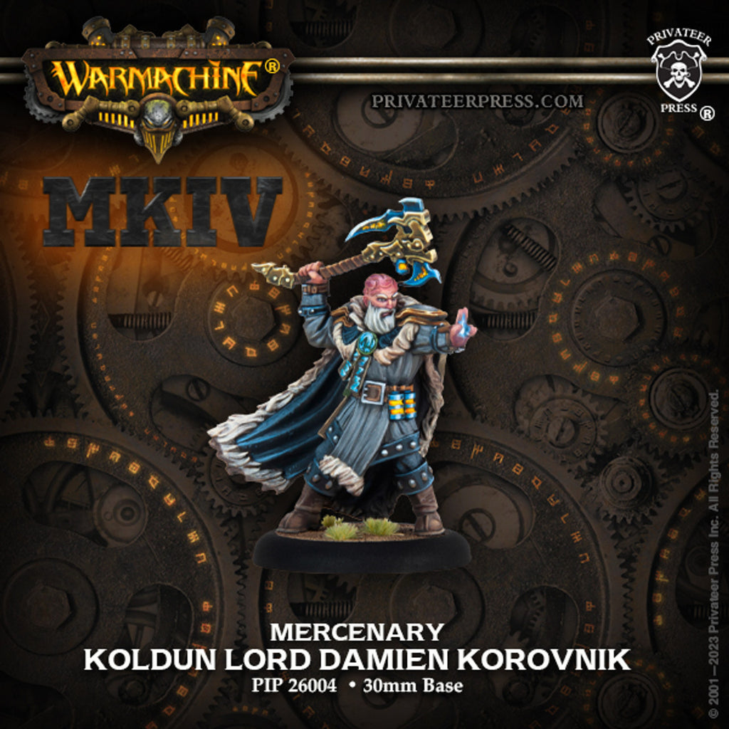 Warmachine: Khador / Orgoth – Koldun Lord Damien Korovnik – Mercenary Character Solo (Resin) - PIP26004