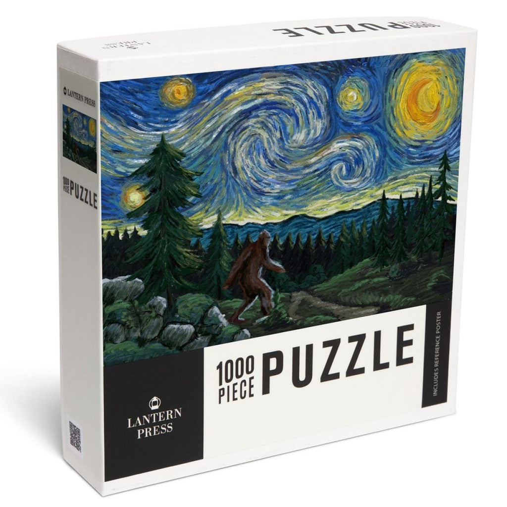 1000 Piece Puzzle Starry Night Bigfoot