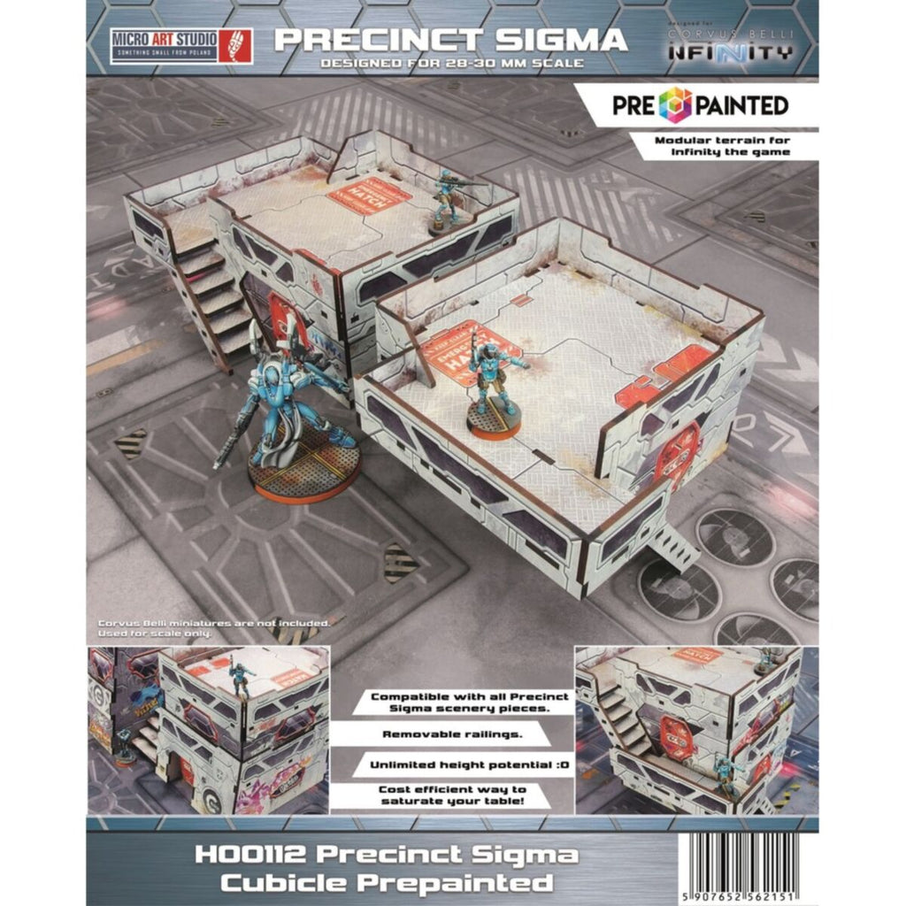 Micro Art Studio - Infinity Scenery - Precinct Sigma Cubicle (2) PREPAINTED (grey)