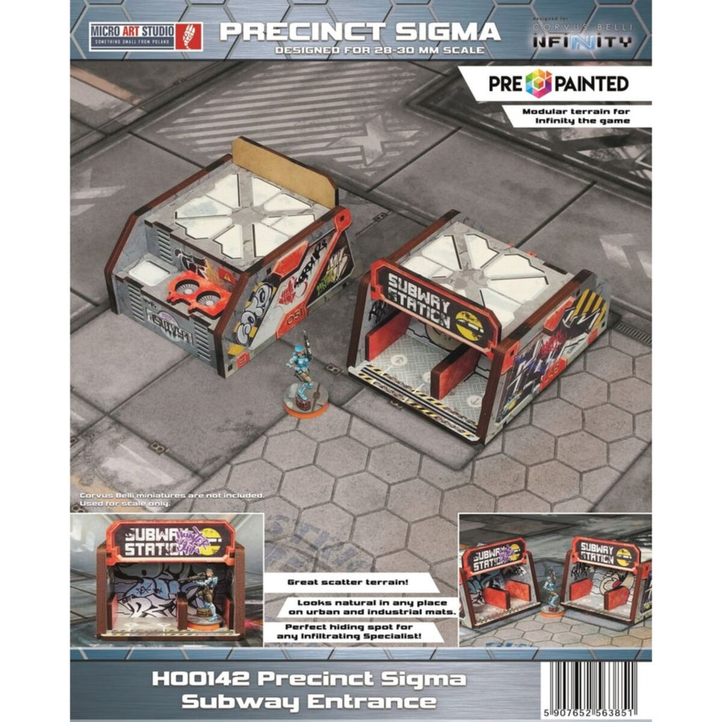 Micro Art Studio - Infinity Scenery - Precinct Sigma Subway Entrance (2) PREPAINTED (grey)