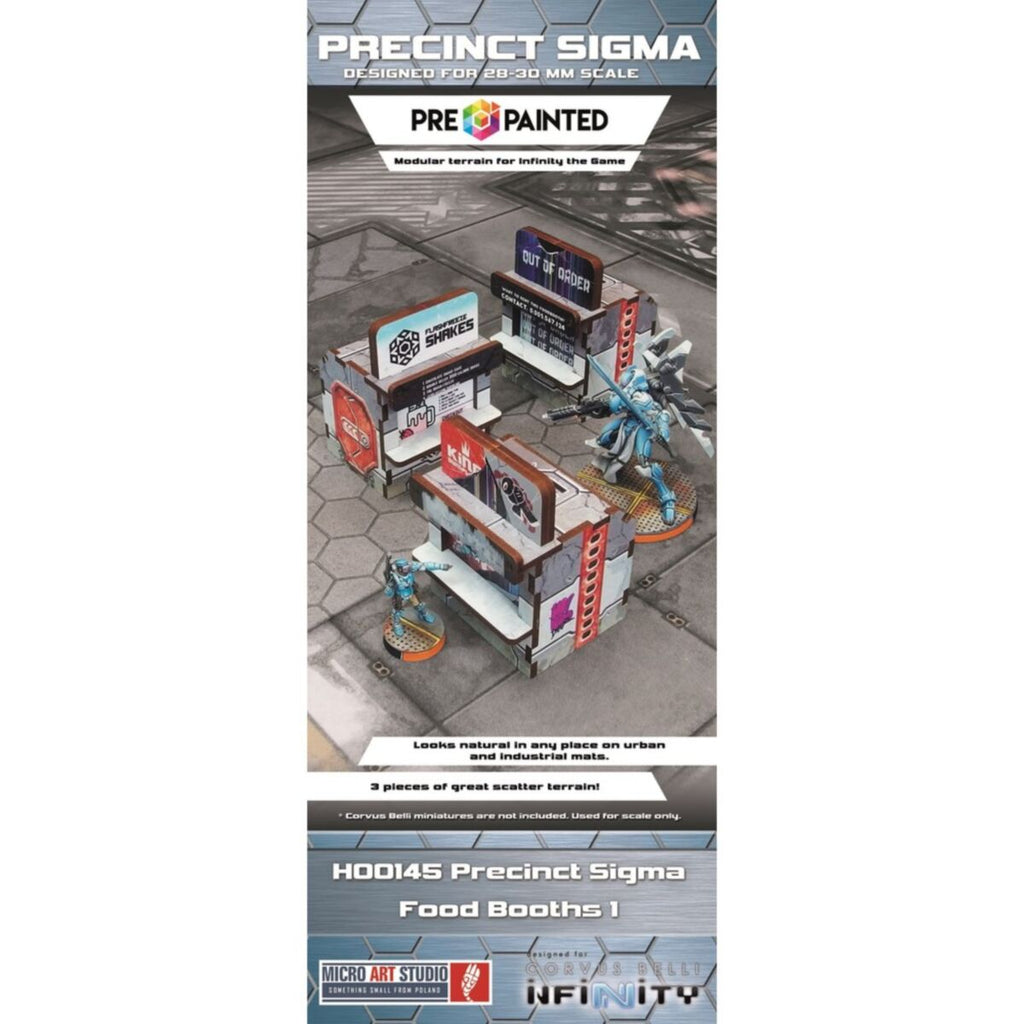 Micro Art Studio - Infinity Scenery - Precinct Sigma Food Booths 1 (3) PREPAINTED (grey)