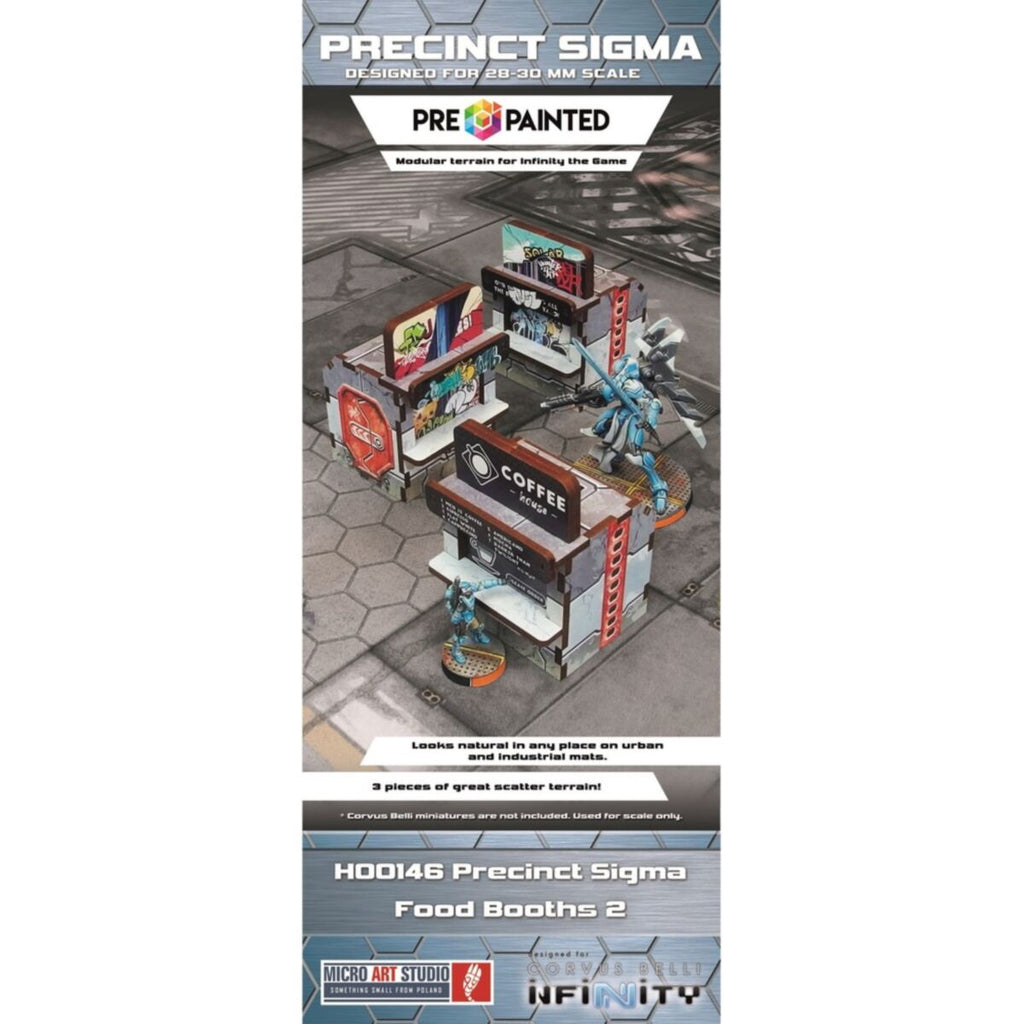 Micro Art Studio - Infinity Scenery - Precinct Sigma Food Booths 2 (3) PREPAINTED (grey)