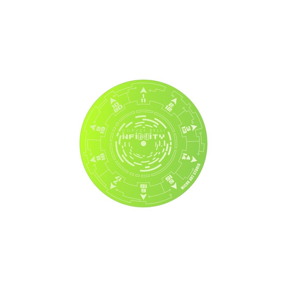 Micro Art Studio - Infinity Accessories - Infinity Circular Blast Template N5 (1) Fluo Green