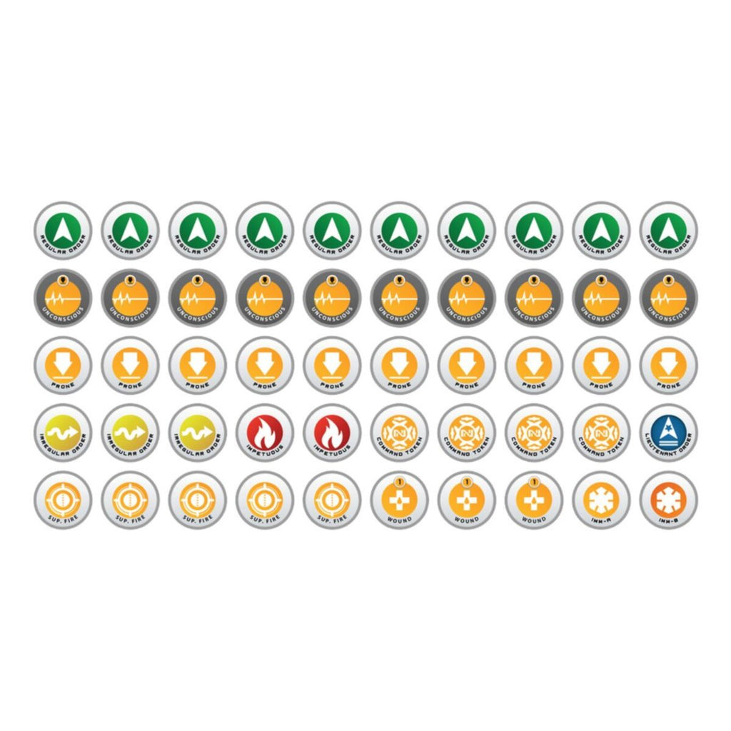 Micro Art Studio - Infinity Token Sets - N4 Infinity Tokens Starter Set (50) w. Orders Green