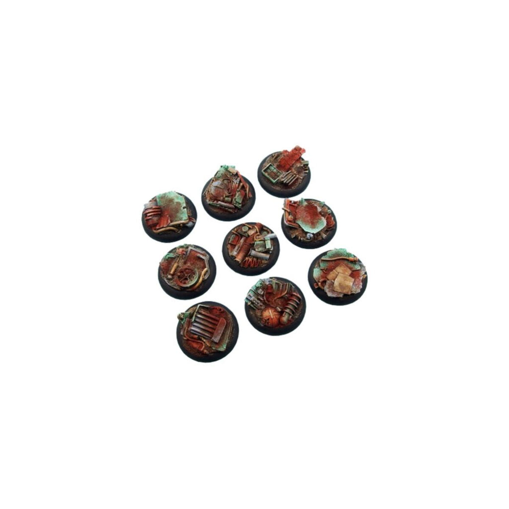 Micro Art Studio - Resin Wide Lip Round Bases - Scrapyard Bases - WRound 30mm (5)