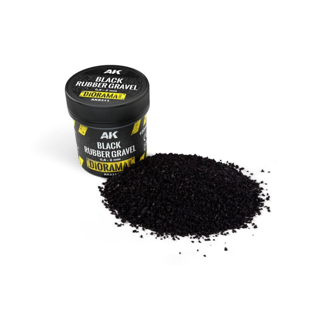 AK Interactive - AK8311 - Dioramas - Black Rubber Gravel 0,8-2Mm