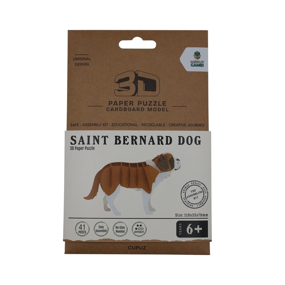 LPG Puzzles 3D Paper Saint Bernard Dog