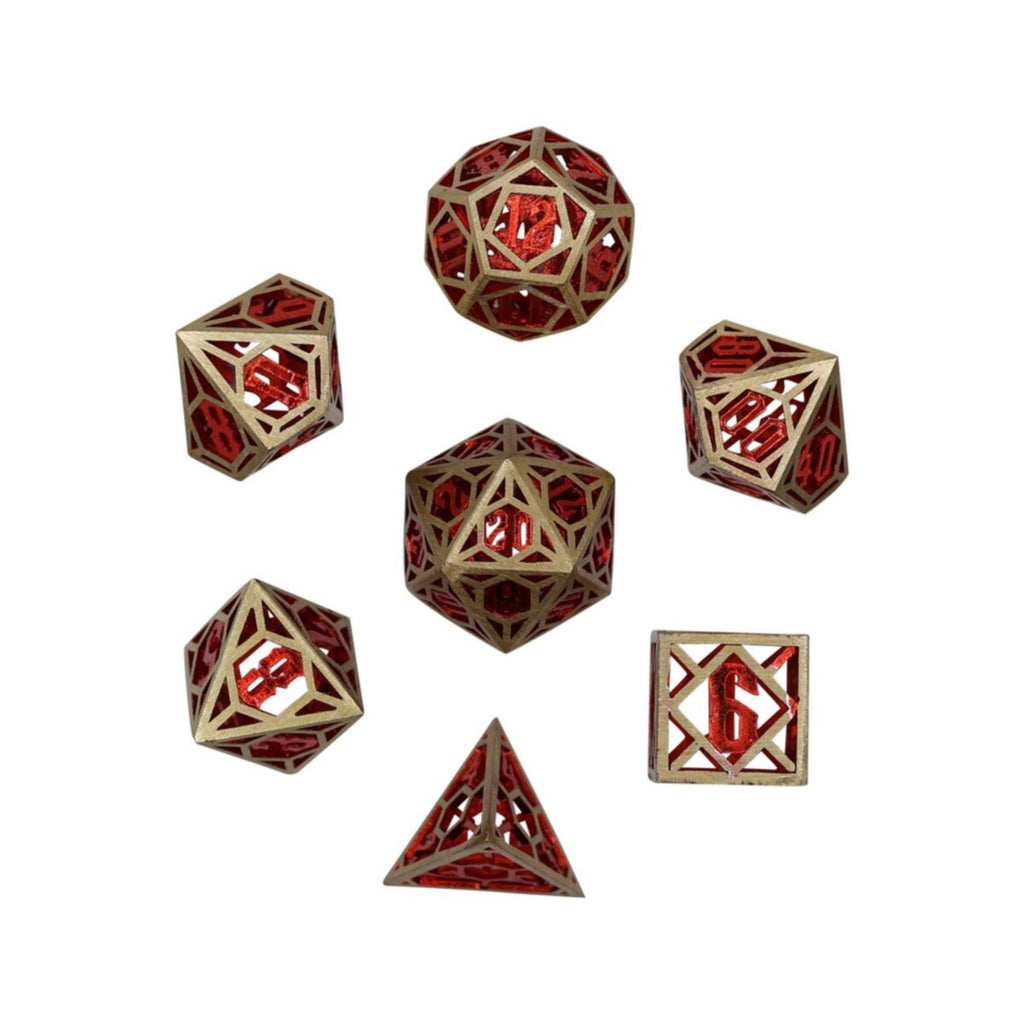 LPG Dice - LPG 269875 - Diamond RPG Set Gold/Red