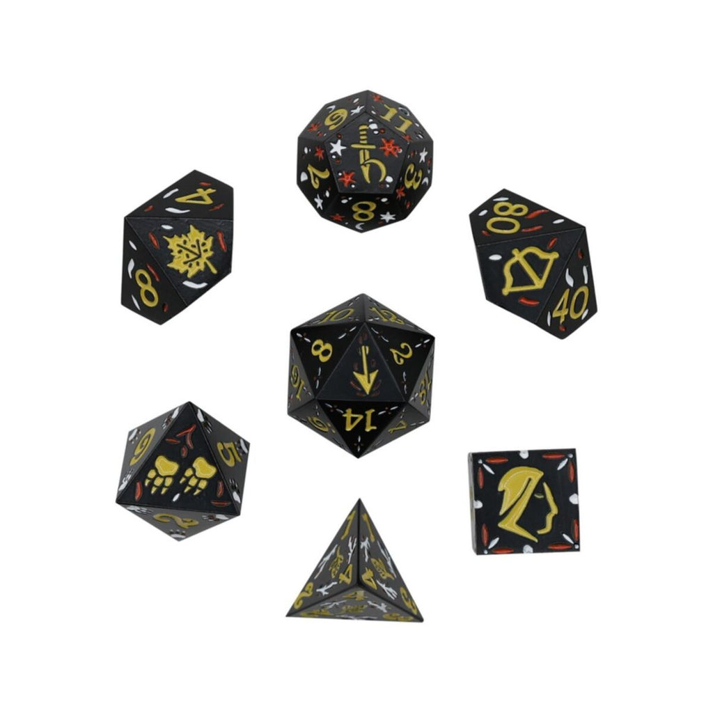 LPG Dice - LPG 269885 - Rogue RPG Set Black/Yellow