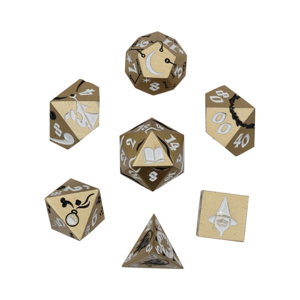 LPG Dice - LPG 269891 - Mage RPG Set Gold/White