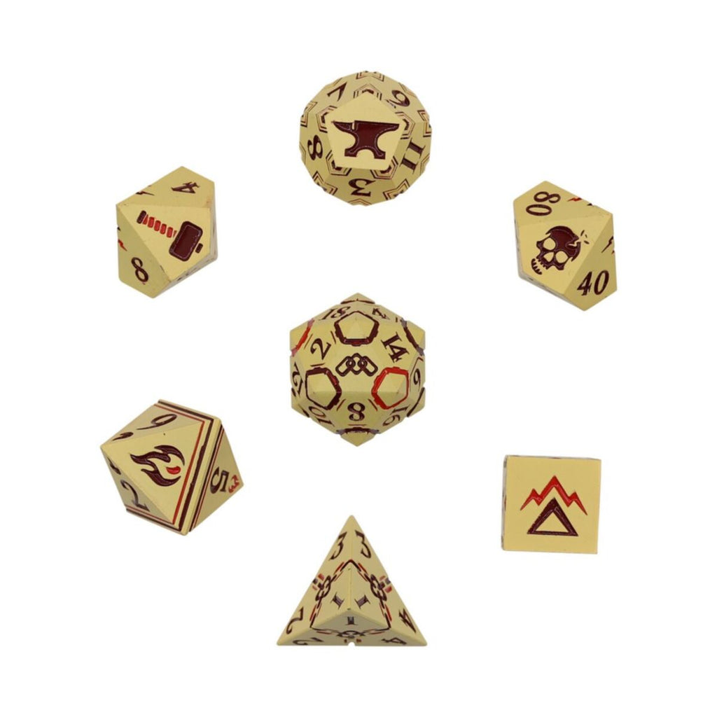 LPG Dice - LPG 269896 - Warrior RPG Set Yellow/Red