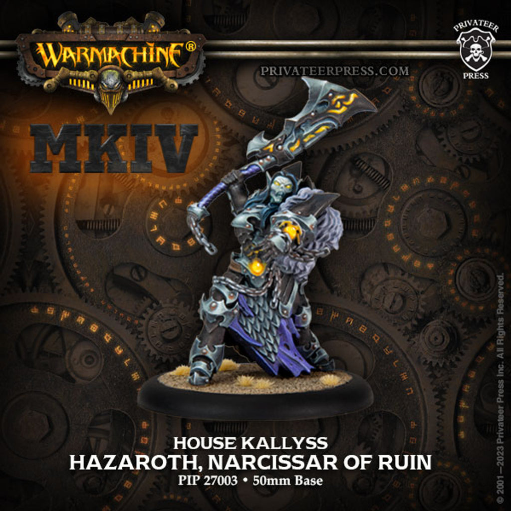 Warmachine: Dusk – Hazaroth, Narcissar of Ruin– House Kallyss Warcaster (Resin) - PIP27003