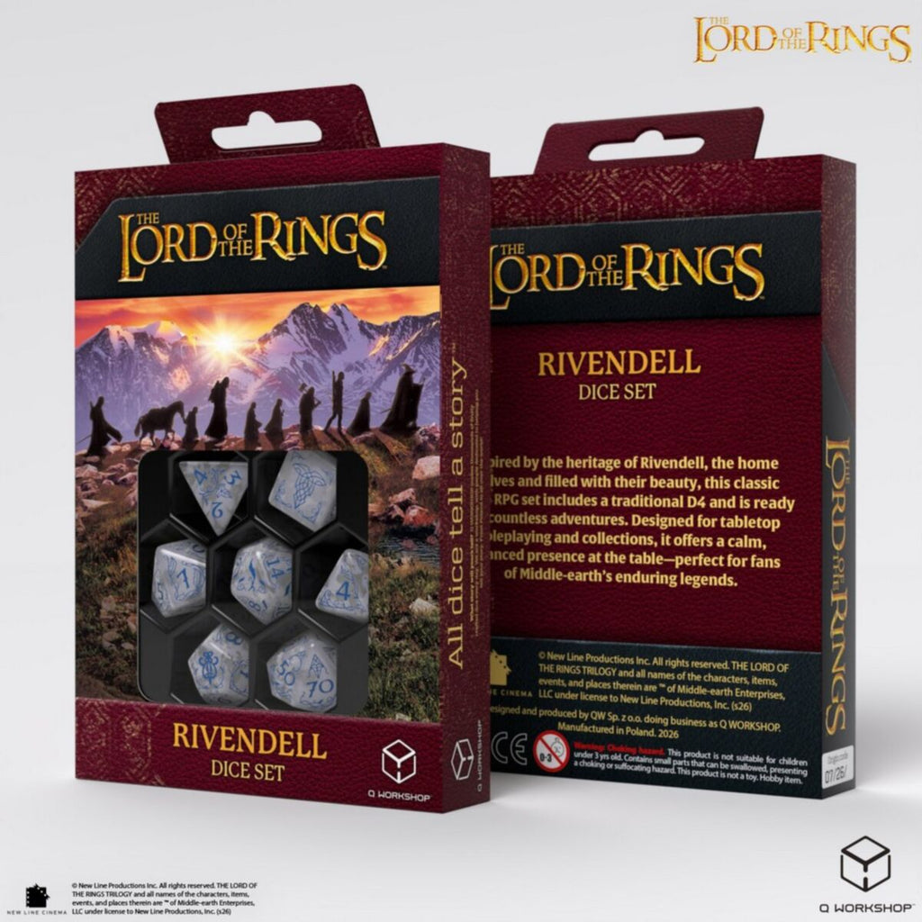 Q Workshop - The Lord of the Rings: Rivendell Dice Set - Water