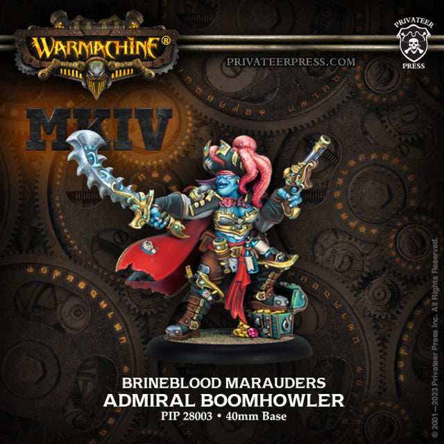 Warmachine: Southern Kriels – Admiral Boomhowler - Brineblood Marauders Warlock - PIP28003