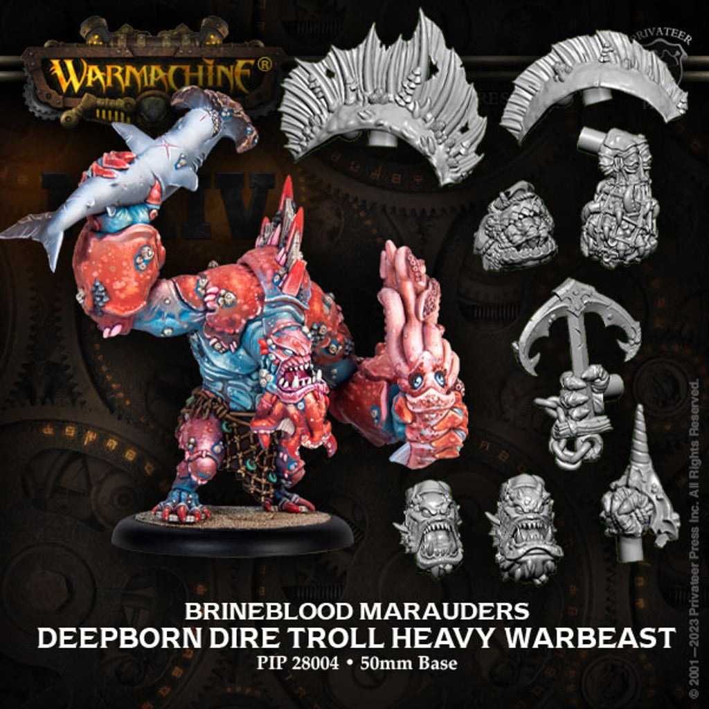 Warmachine: Southern Kriels – Deepborn Dire Troll - Brineblood Marauders Heavy Warbeast - PIP28004