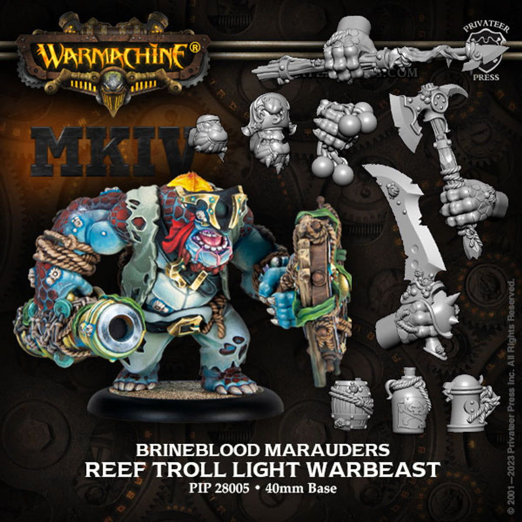 Warmachine: Southern Kriels – Reef Troll - Brineblood Marauders Light Warbeast - PIP28005