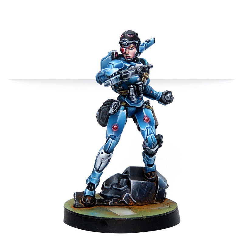Infinity: PanOceania - Patsy Garnett, Orc Troops Varuna Div. NCO (Submachine Gun)