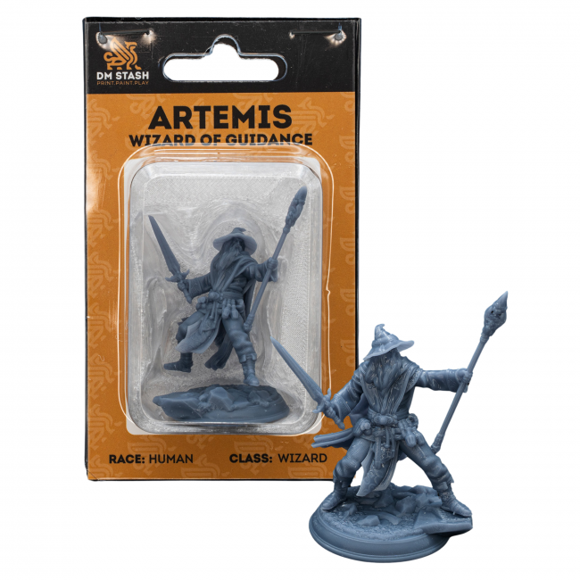 DM Stash - Artemis of Canos - Wizard of Guidance Miniature (M)