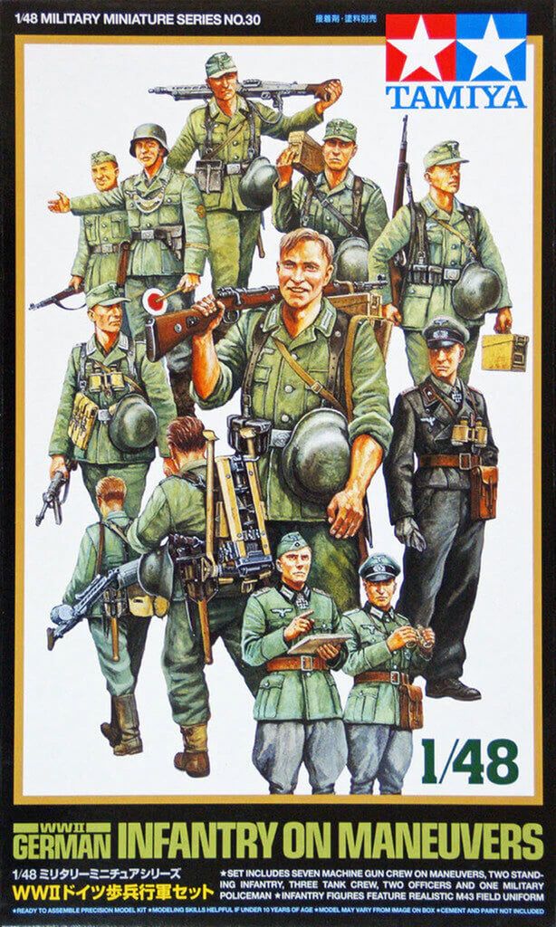 Tamiya - 32530 - 1/48 WWII German Infantry On Maneuvers