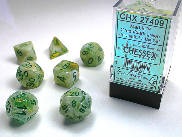 CHX 20409 Marble Green/Dark Green Mini 7-Die Set