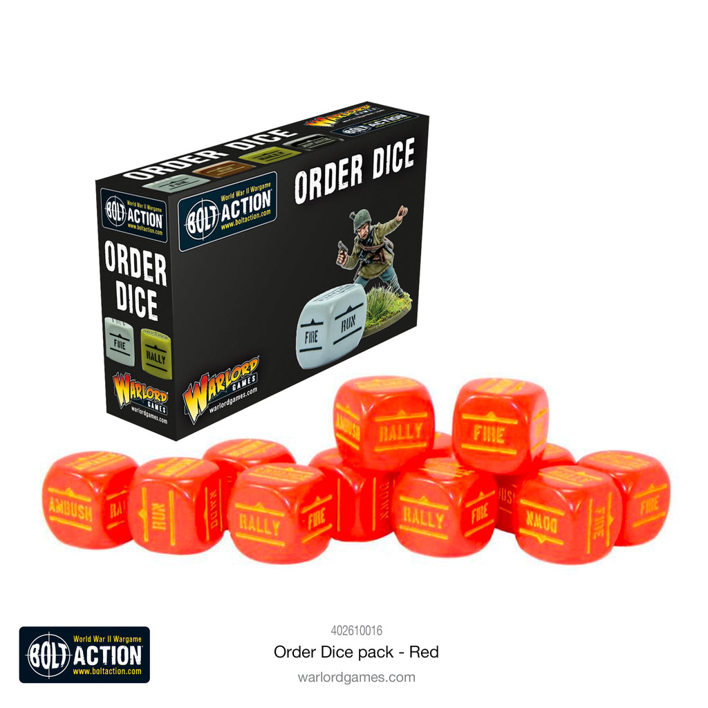 Bolt Action - Order Dice - Red