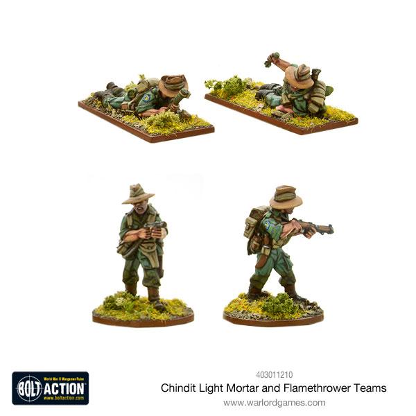 Bolt Action - Great Britain - Chindit Flamethrower & Light Mortar Teams