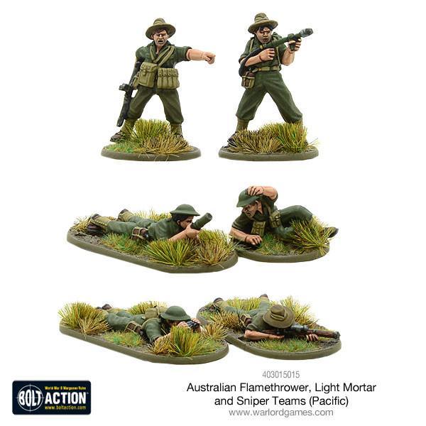 Bolt Action - Australian - Australian flamethrower, light mortar and sniper teams (Pacific)