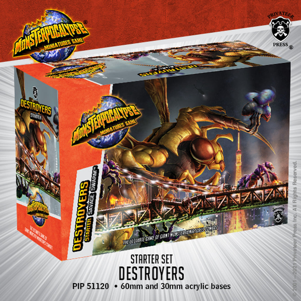 Monsterpocalypse: Planet Eaters - Savage Swarm Destroyers Starter Set (resin/metal) - PIP51120