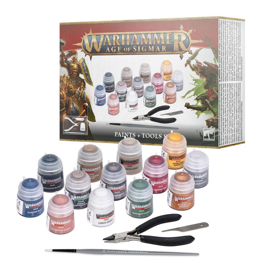 Warhammer Age of Sigmar: Paints + Tools Set