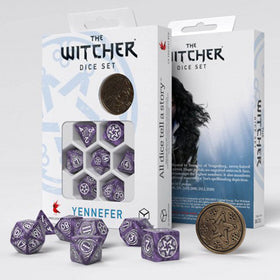 The Witcher Dice Set Yennefer - Lilac and Gooseberries Dice Set 7 with coin