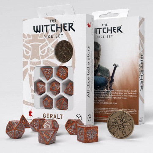 The Witcher Dice Set Geralt - The Monster Slayer Dice Set 7 with coin